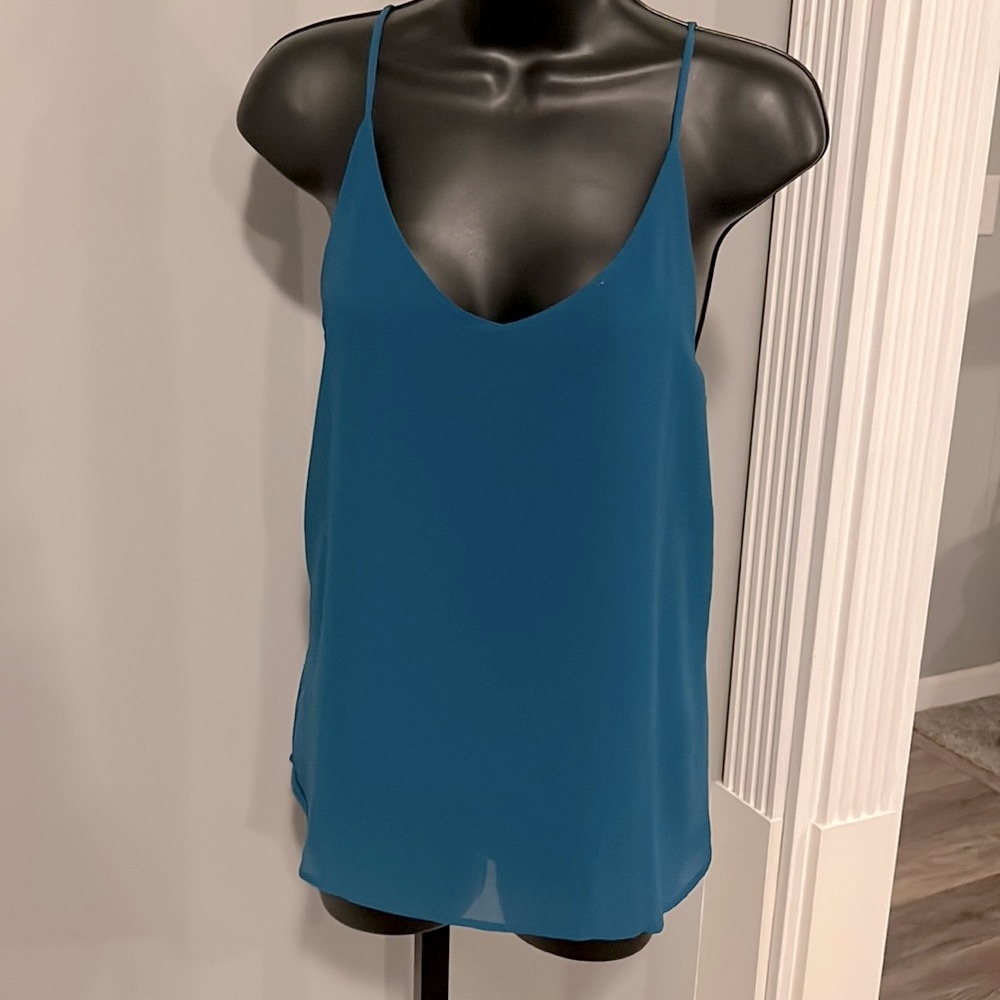 Banana Republic sz M teal green/blue lined tank NWOT.